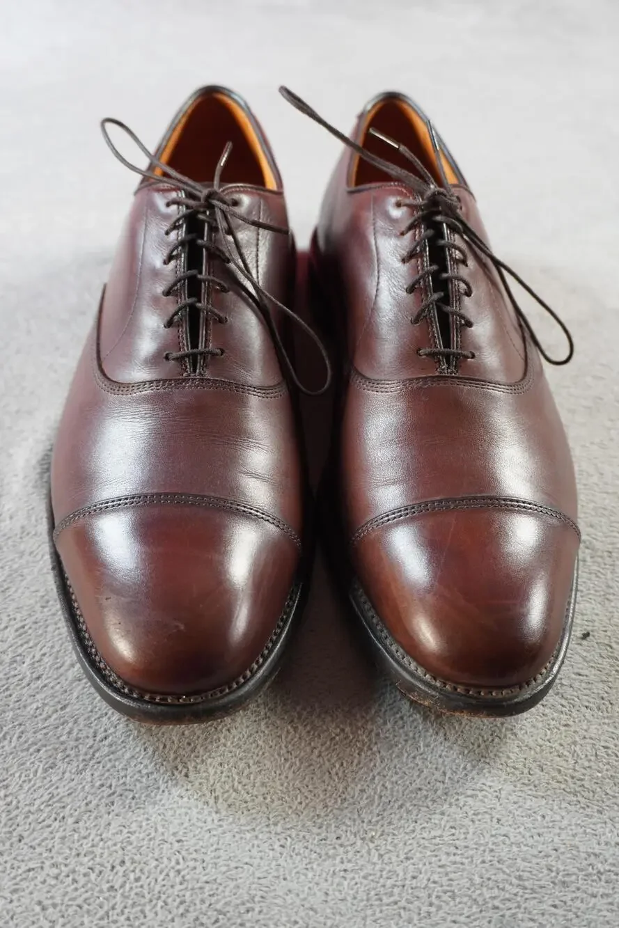 Allen Edmonds Park Avenue Shoes Mens Size 12 Brown Leather Dress Oxford Cap Toe